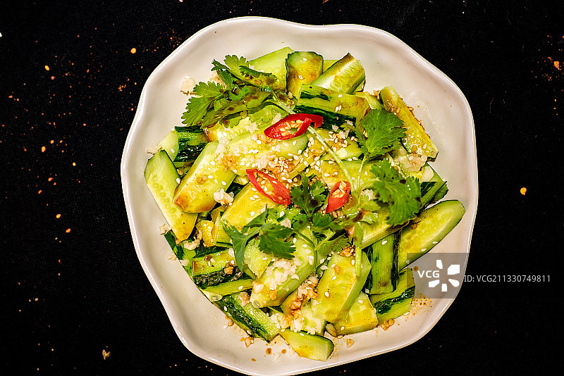 凉拌酸辣黄瓜图片素材