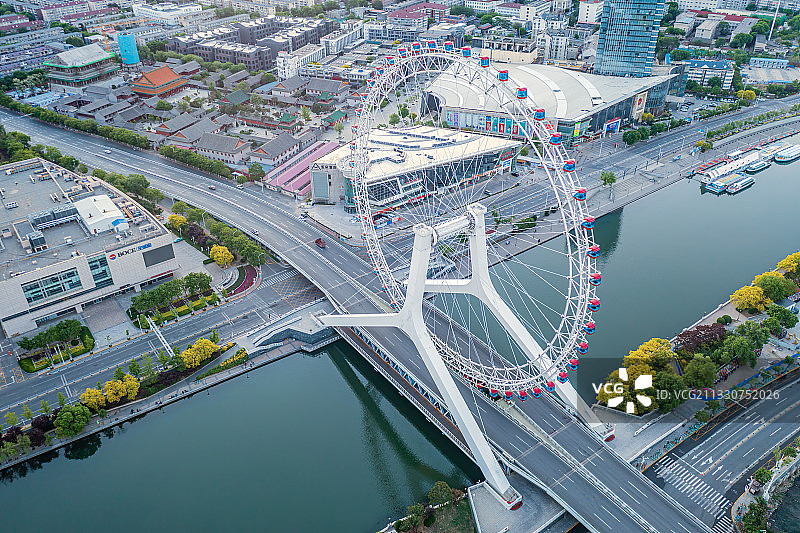 天津之眼清晨图片素材