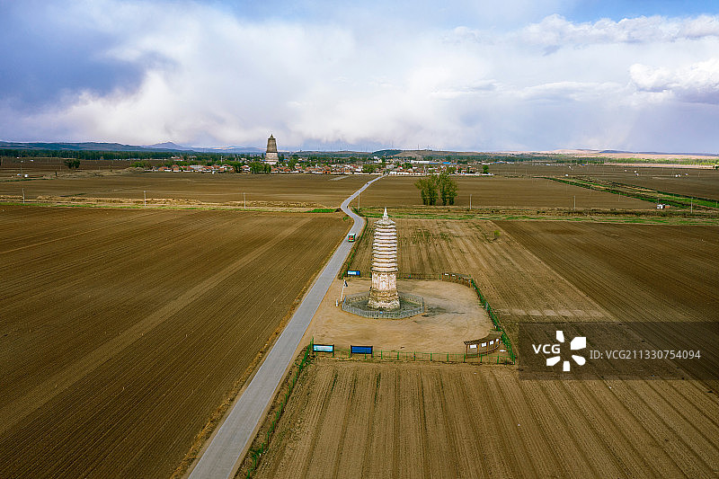 辽中京遗址 赤峰 双塔风光图片素材
