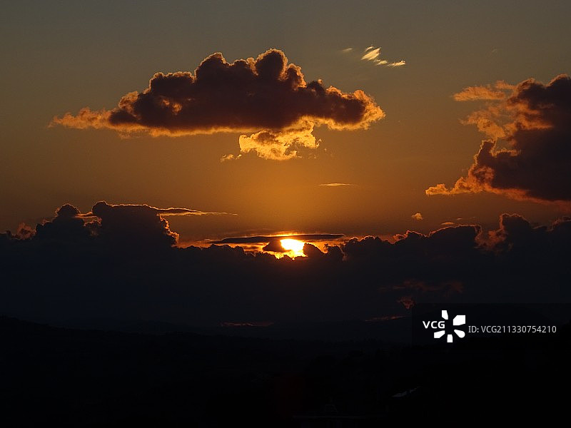 日落时壮观的天空景色图片素材