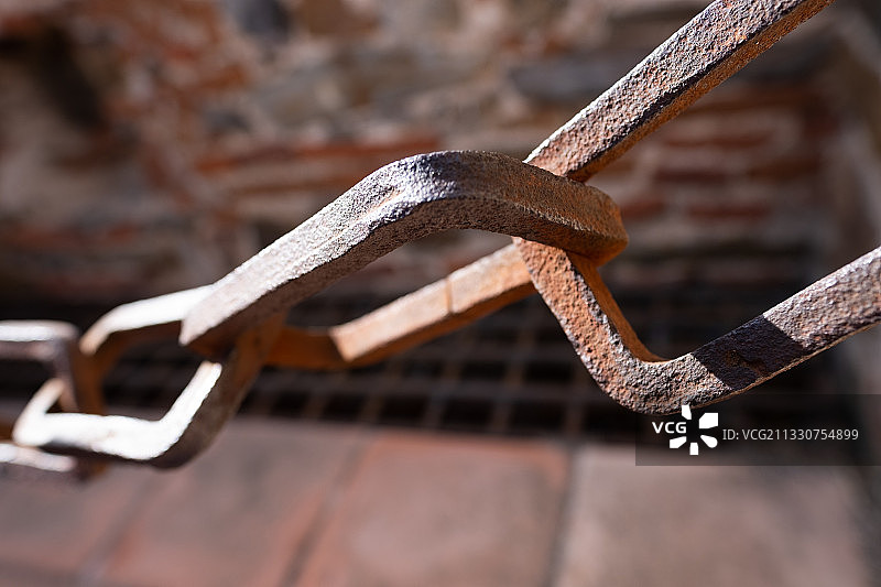 西班牙生锈的金属特写图片素材