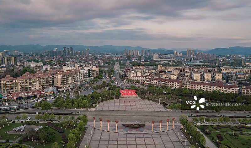 江西省赣州市兴国县将军园航拍图片图片素材