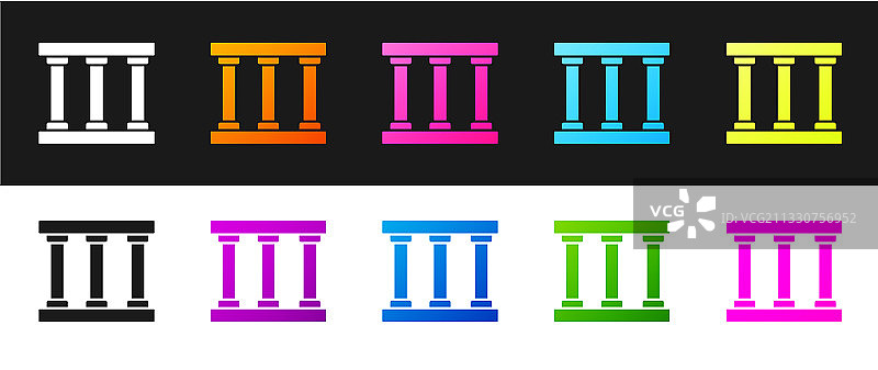 监狱窗户图标（黑白背景）图片素材