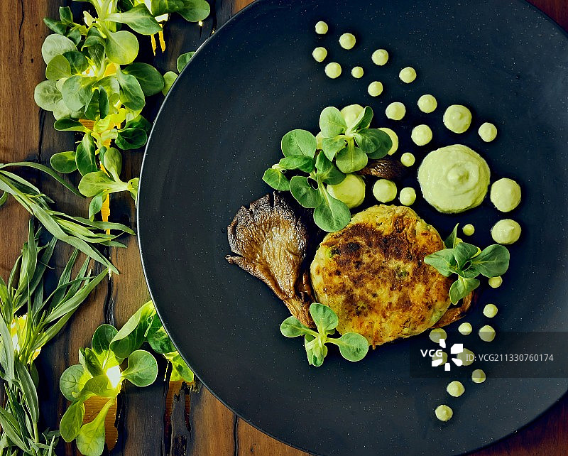 英国伦敦餐盘美食俯视图图片素材