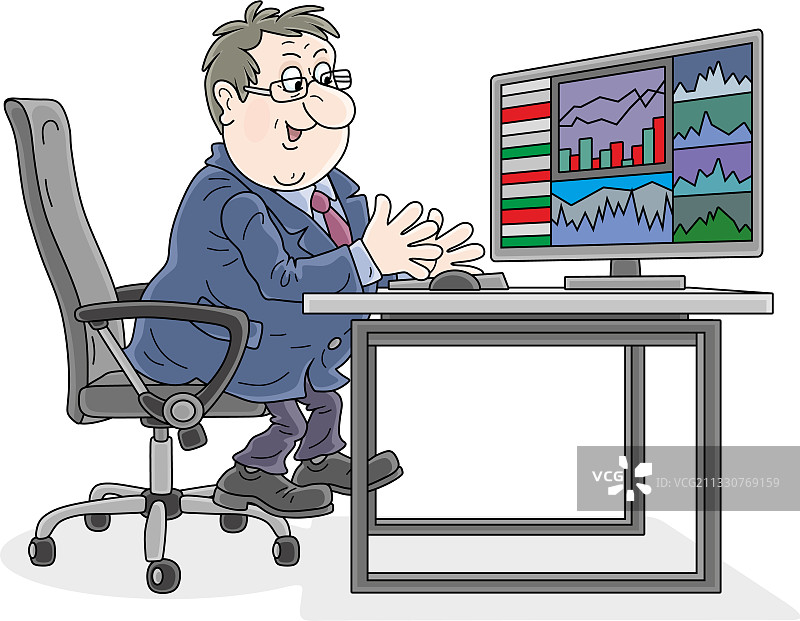 交易员在交易所观看显示器图片素材