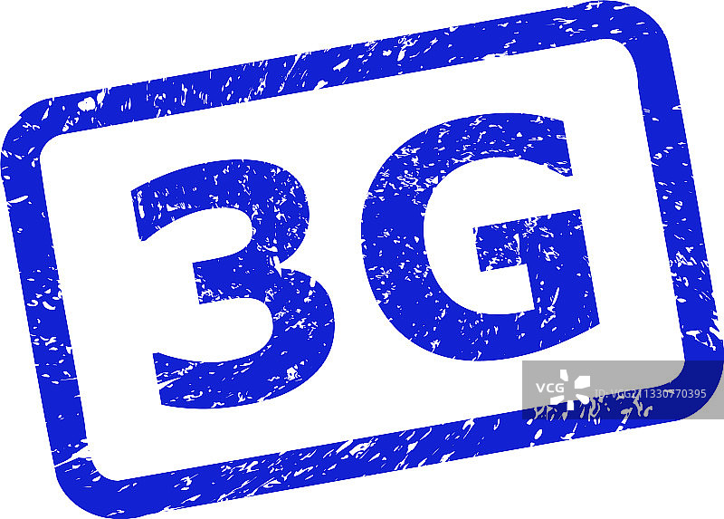 带橡胶纹理和圆角矩形的3G水印图片素材