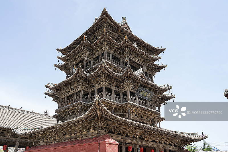 山西省 运城市 万荣县 东岳庙 飞云楼图片素材