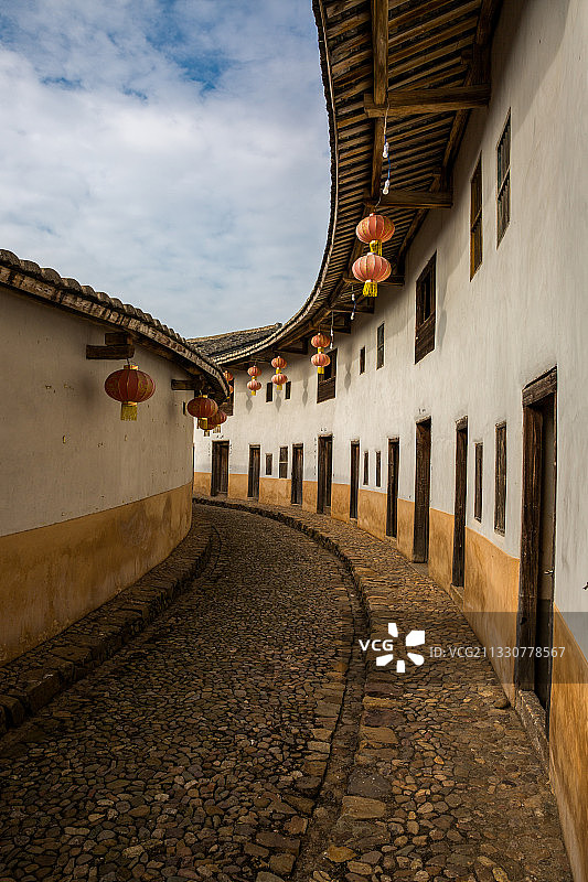 福建,上杭县,麻子坝,围屋图片素材