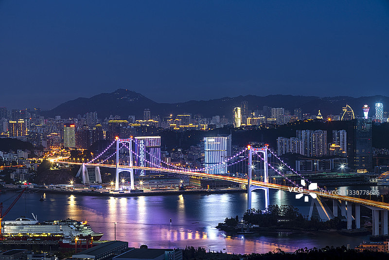 夜色大桥图片素材