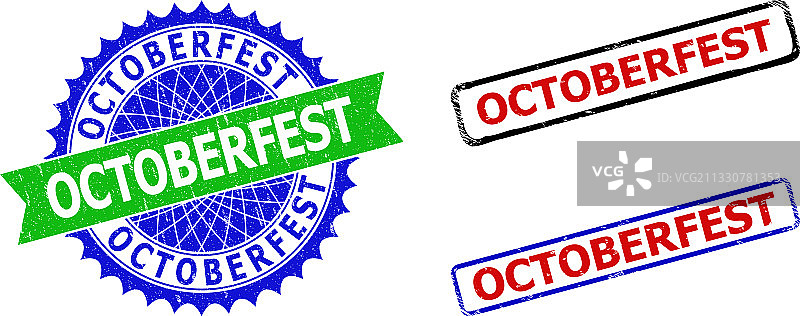 双色十月节花结和矩形图片素材