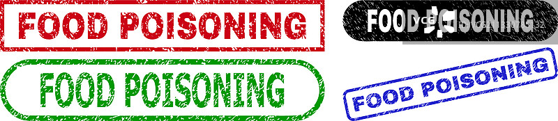 腐蚀的食物中毒矩形水印图片素材