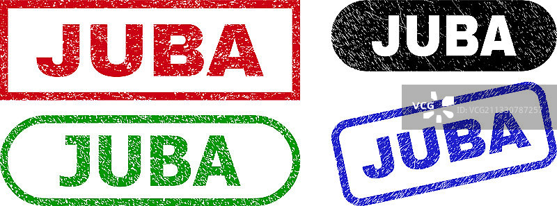 具有粗糙纹理的长方形印章图片素材