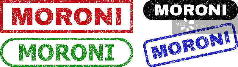 使用腐蚀效果的莫罗尼矩形印章图片素材