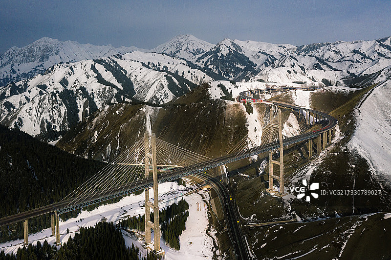 果子沟大桥图片素材