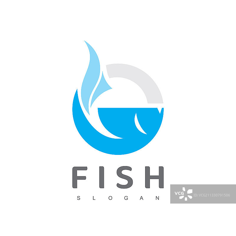 海鲜餐厅鱼logo设计模板图片素材