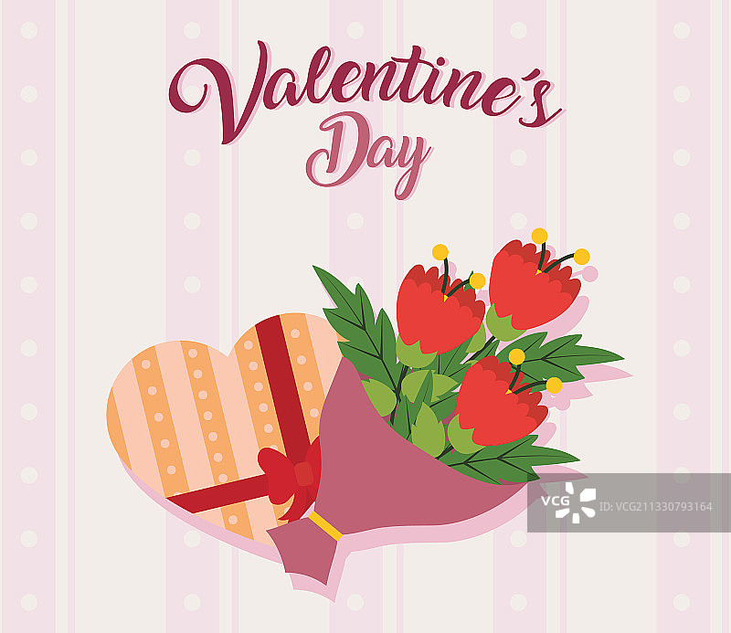 情人节鲜花花束设计图片素材