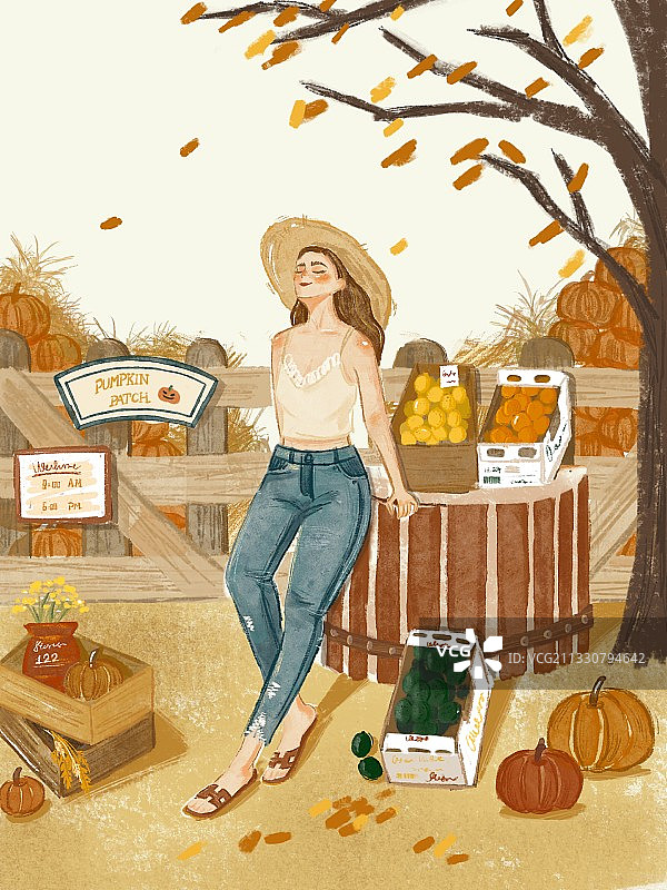 秋天和南瓜农场图片素材