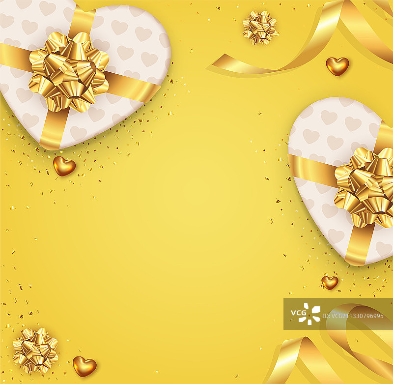 带蝴蝶结和丝带的浪漫背景图片素材