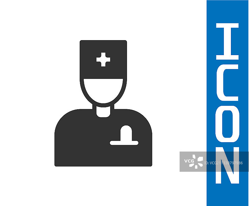 灰色男医生图标图片素材