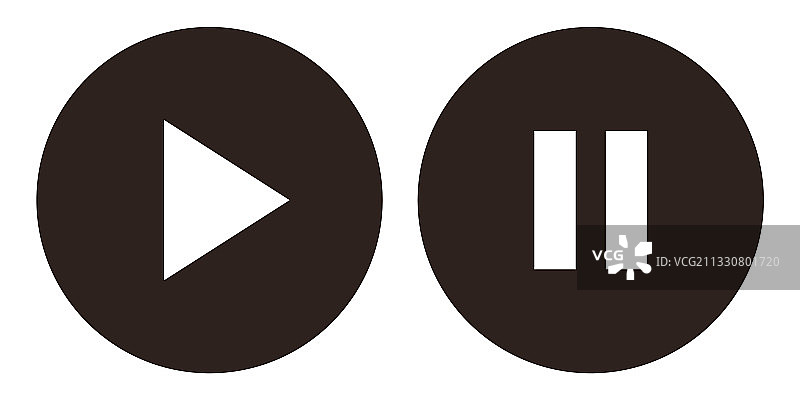 播放和暂停按钮图片素材
