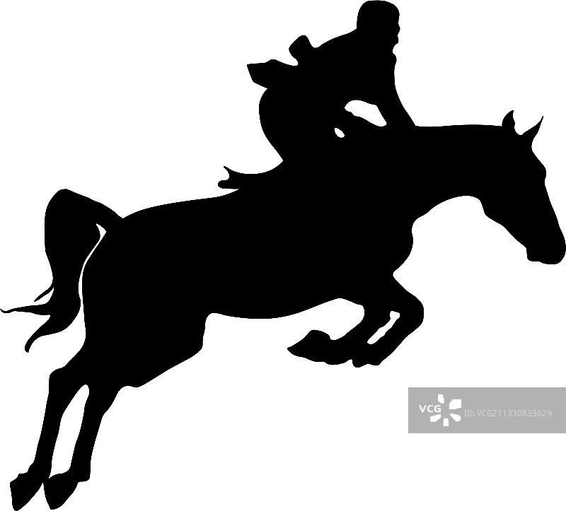 马术骑师跳跃图片素材
