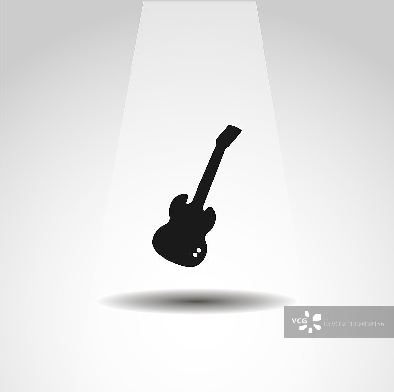 电吉他图标简约音乐元素图片素材