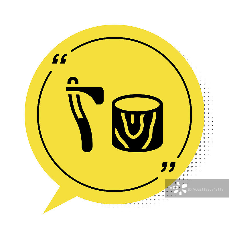 白色背景上的黑色木制斧头图标图片素材