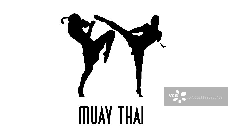 两位泰拳拳击手图片素材