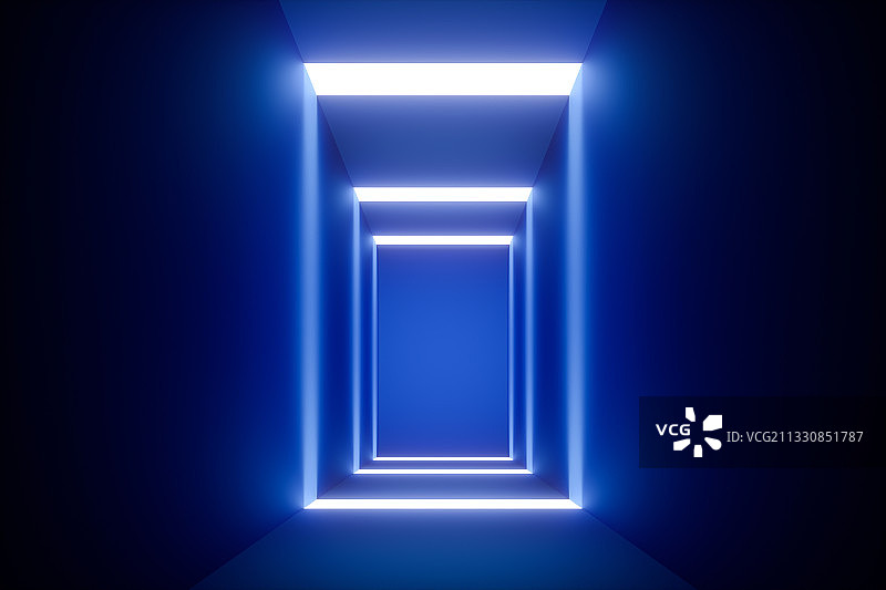 3D现代霓虹灯简洁空间背景图片素材