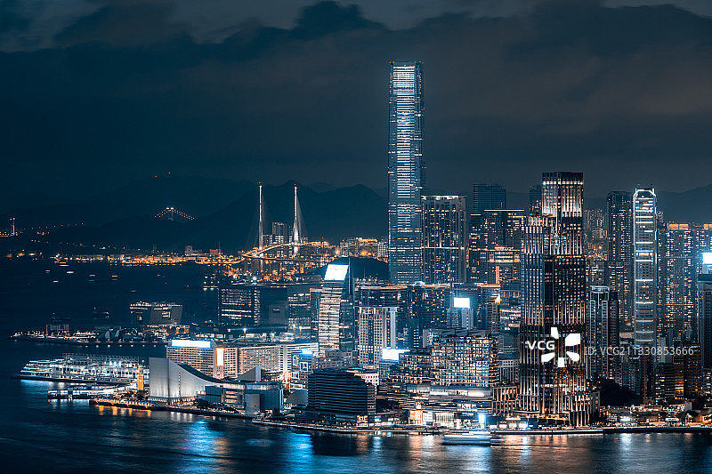 香港尖沙咀城市夜景图片素材