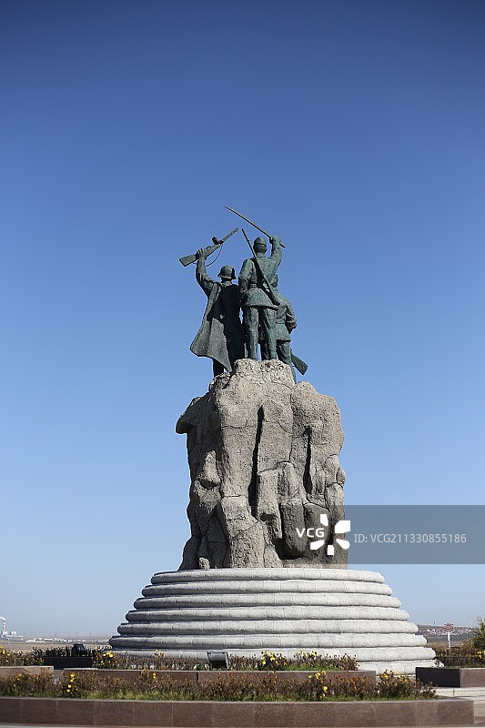 世界反法西斯战争海拉尔纪念园雕塑图片素材