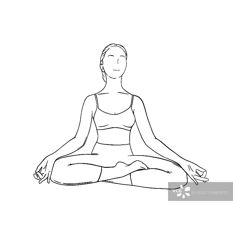 悉达式瑜伽冥想：静坐冥想图片素材