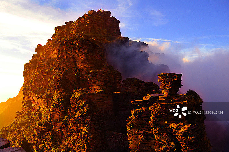 紫气东来梵净山图片素材