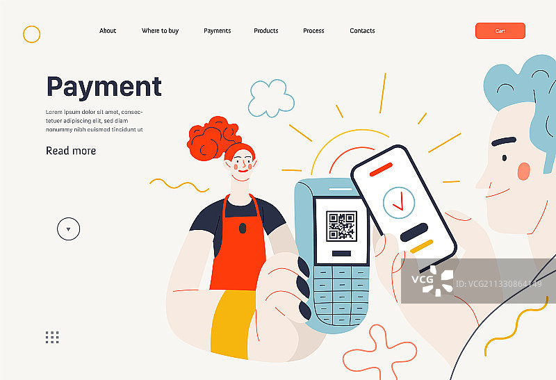 商务主题：支付网页模板图片素材