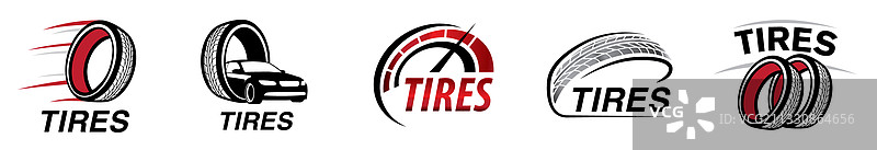 汽车轮胎店或服务logo图片素材