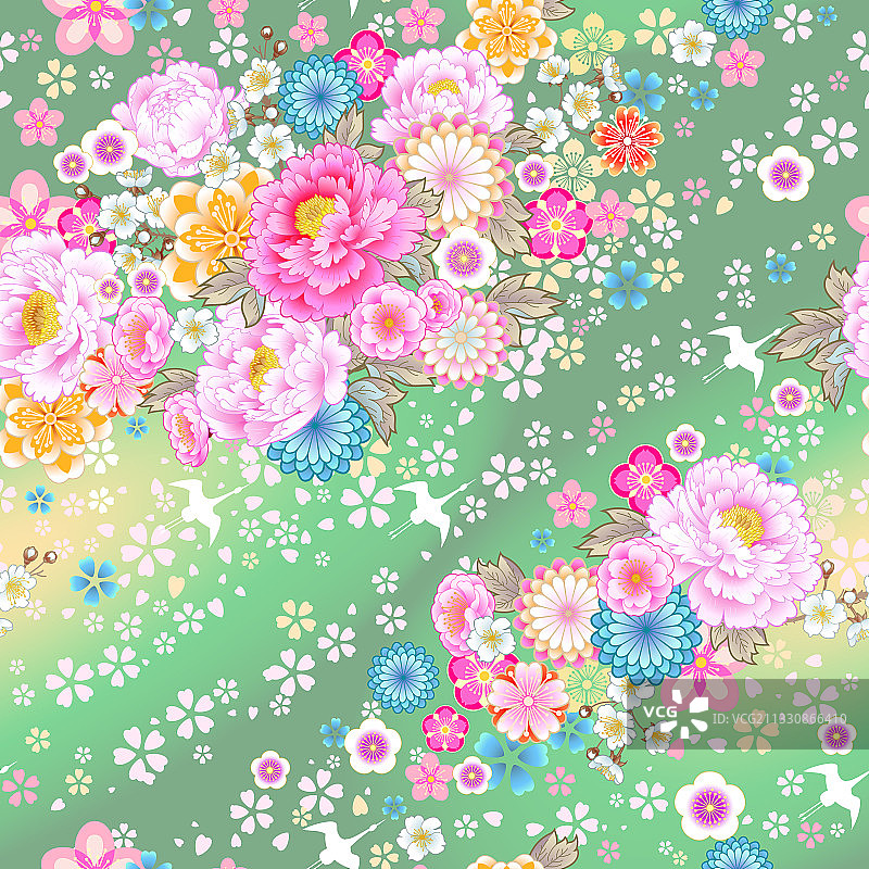 花卉图案无缝图案图片素材