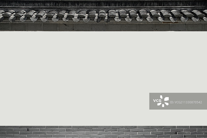 徽派建筑白墙灰瓦墙体背景图片素材
