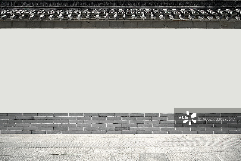 徽派建筑白墙灰瓦墙体背景图片素材