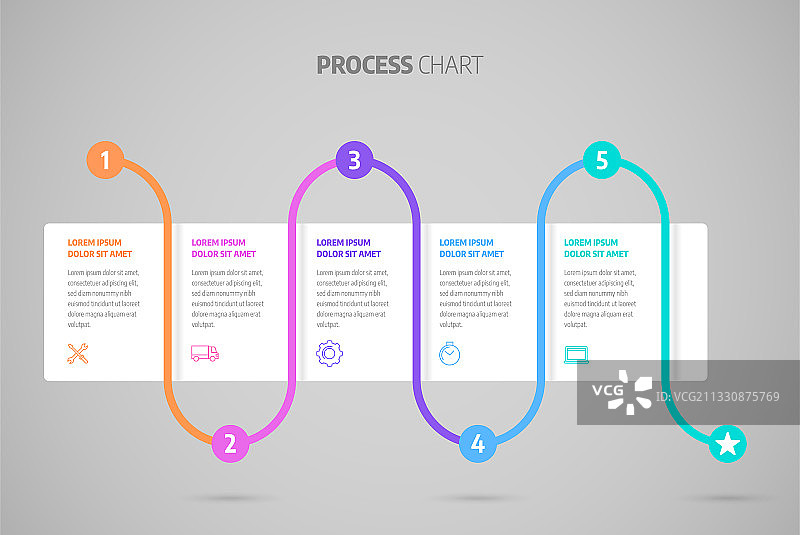 时间轴信息图设计或流程图图片素材