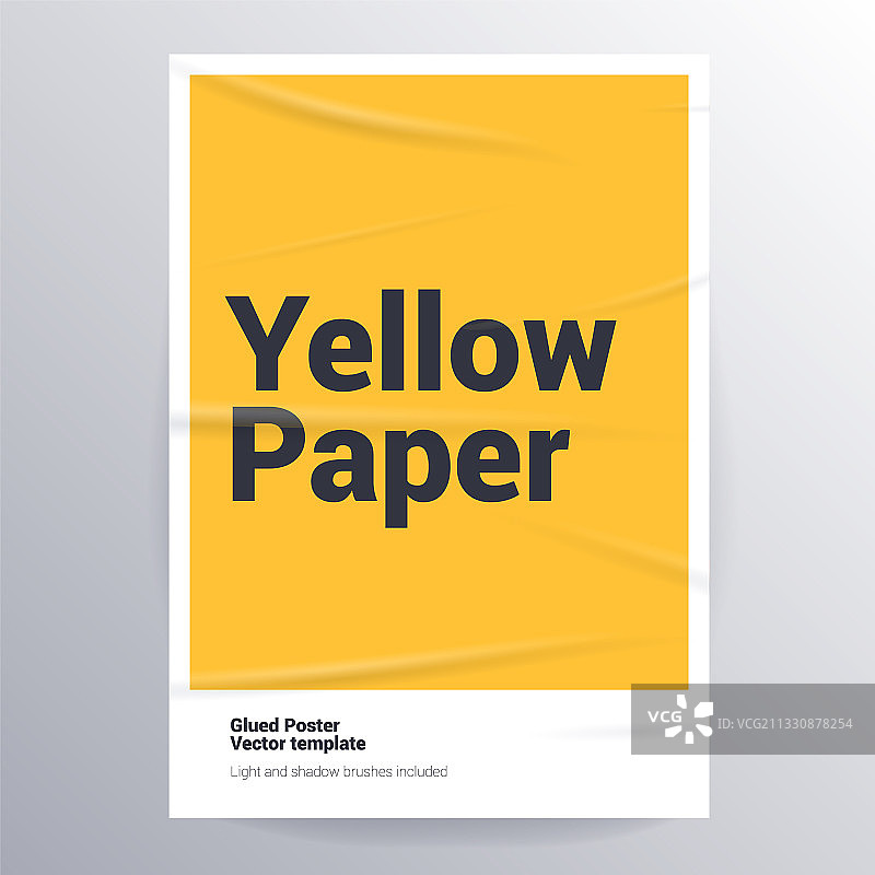 黄色胶纸海报模板图片素材
