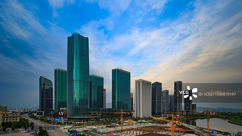 义乌金融商务区风光图片素材