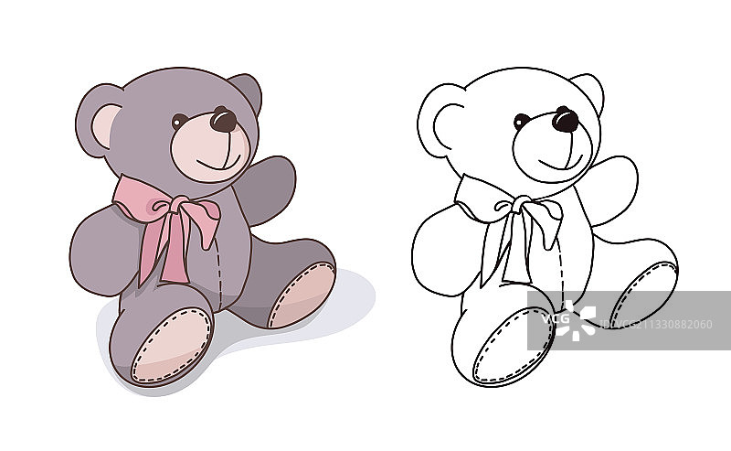 手绘可爱泰迪熊图片素材