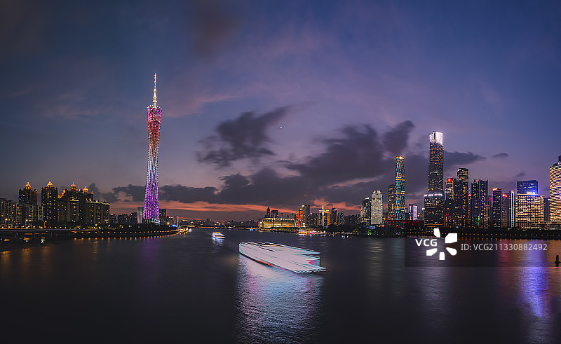 珠江新城日暮图片素材