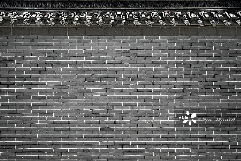 古民居灰砖墙围墙背景图片素材