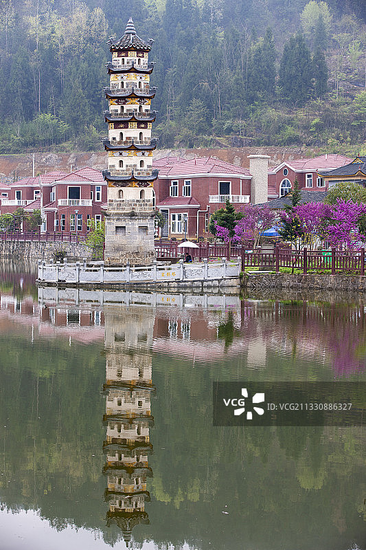 古镇春晓图片素材