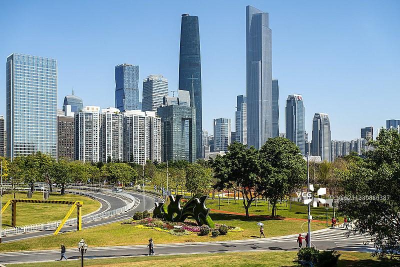 广州珠江新城现代建筑风光图片素材
