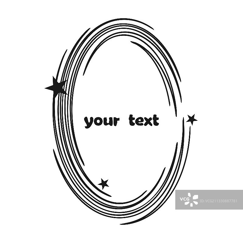 宇宙装饰框架椭圆形状图片素材