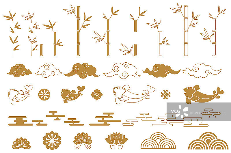 中国新年贺卡装饰合集图片素材