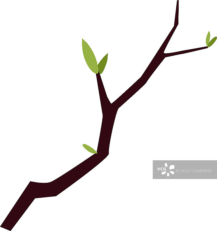 树枝树叶卡通图标图片素材