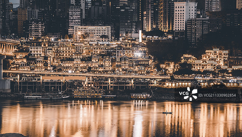 重庆城市建筑景观夜景图片素材